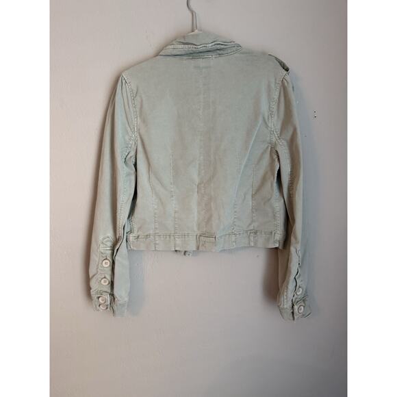 Paige Utility Jacket Cropped Denim Packet Jacket XS - Picture 6 of 10